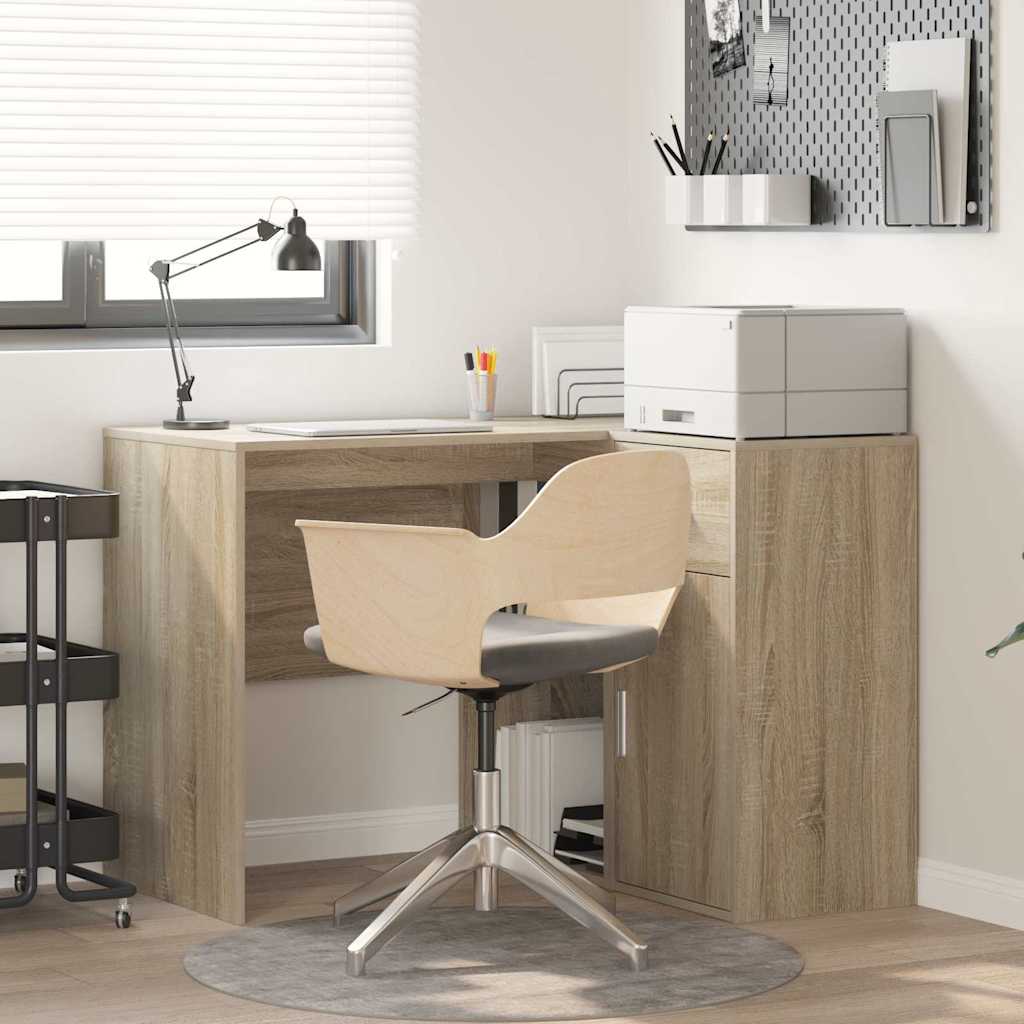Bureau d'angle avec tiroirs Chêne Sonoma 102 x 88 x 75 cm