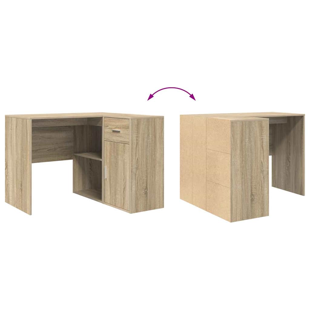 Bureau d'angle avec tiroirs Chêne Sonoma 102 x 88 x 75 cm