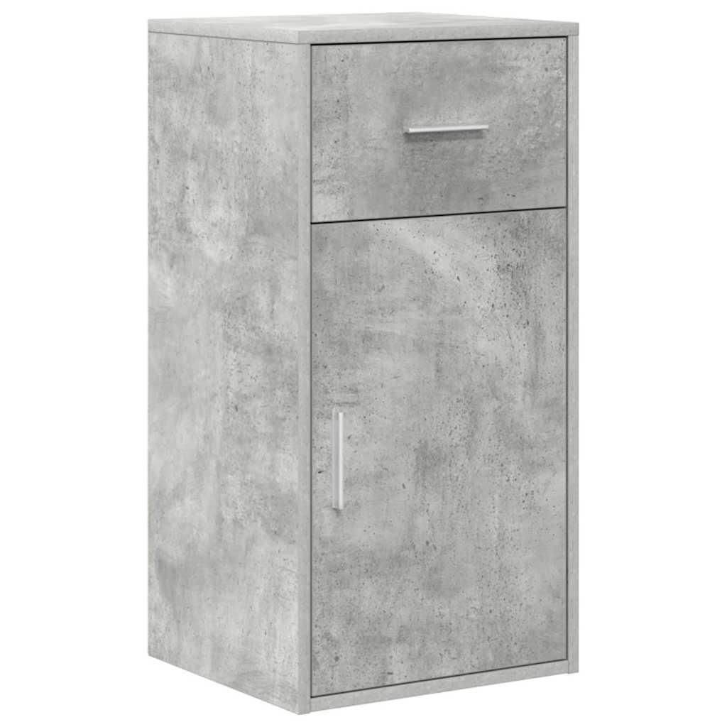 Corner Desk with Drawers Concrete Gray 102 x 88 x 75 cm