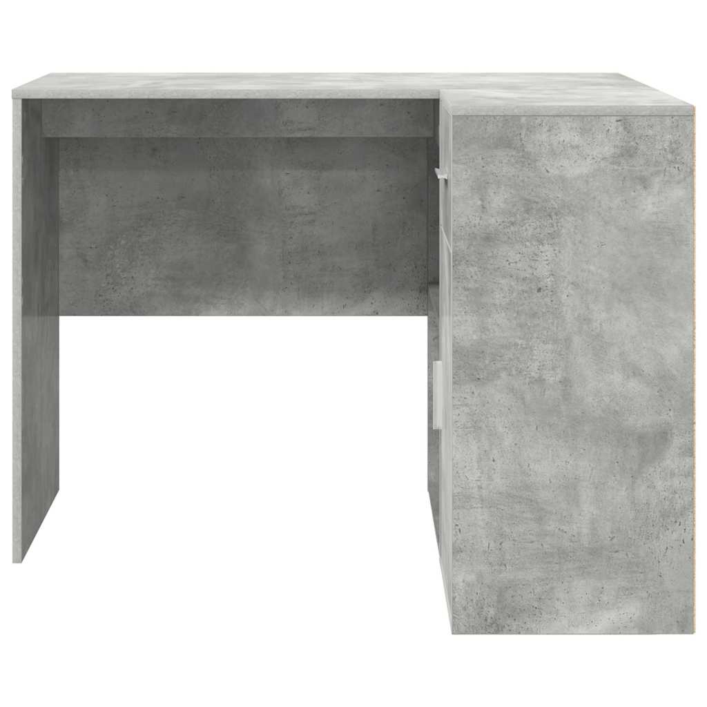 Corner Desk with Drawers Concrete Gray 102 x 88 x 75 cm