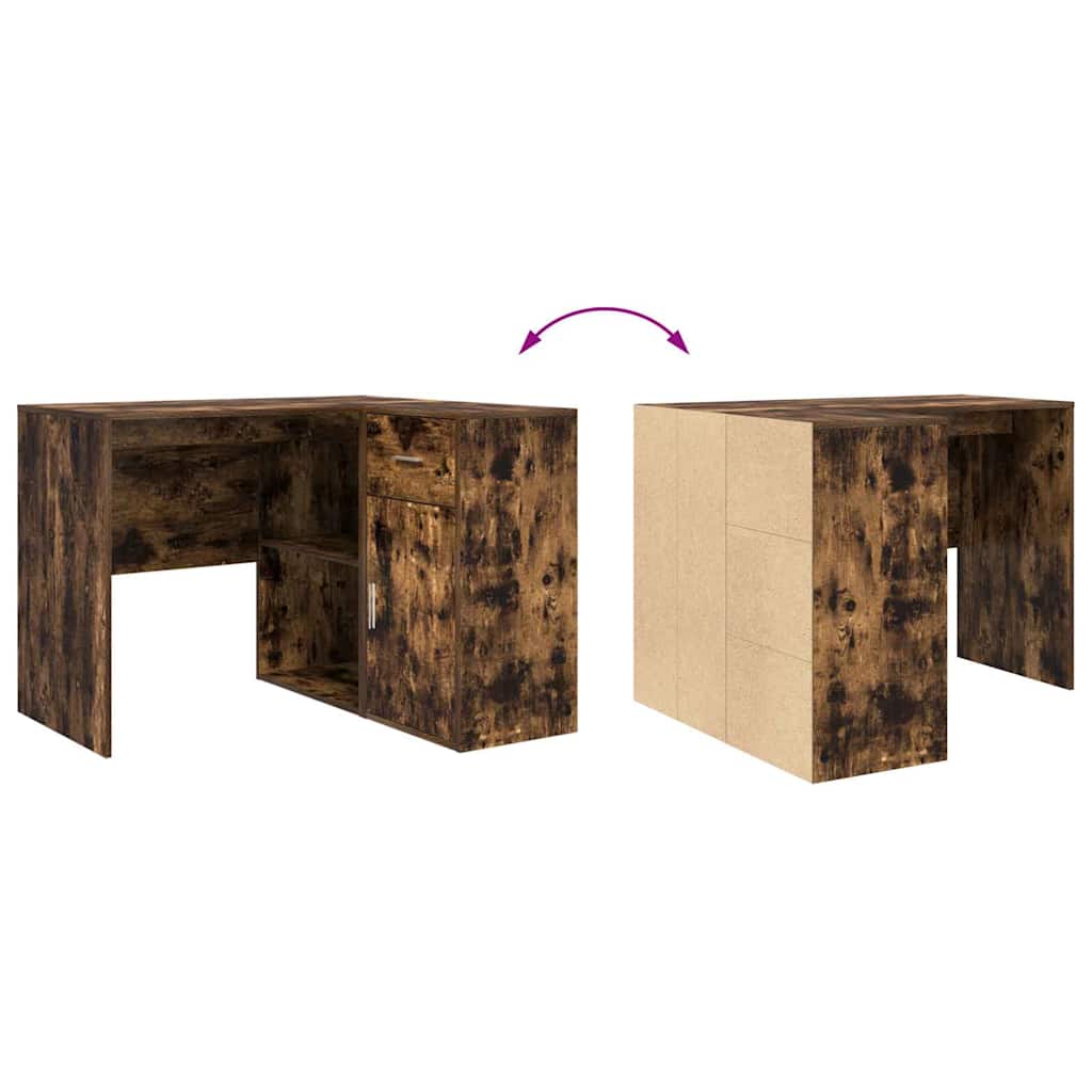 Eck-Schreibtisch Geräucherte Eiche 102 x 88 x 75 cm