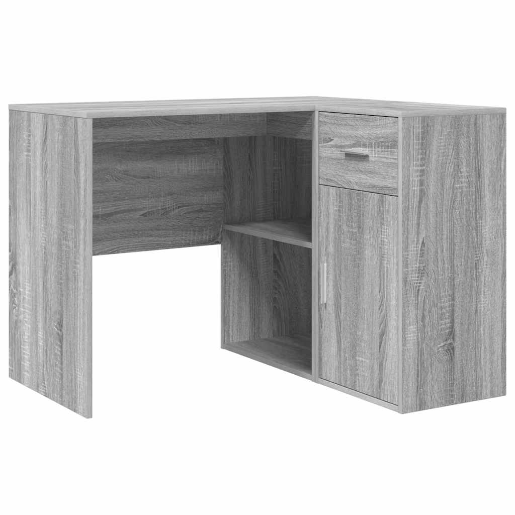 Corner Desk with Drawers Sonoma Grey 102 x 88 x 75 cm