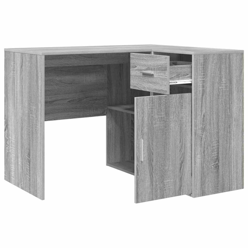 Corner Desk with Drawers Sonoma Grey 102 x 88 x 75 cm