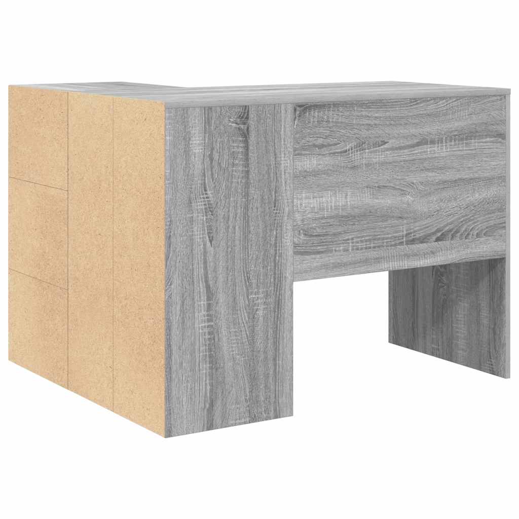 Corner Desk with Drawers Sonoma Grey 102 x 88 x 75 cm
