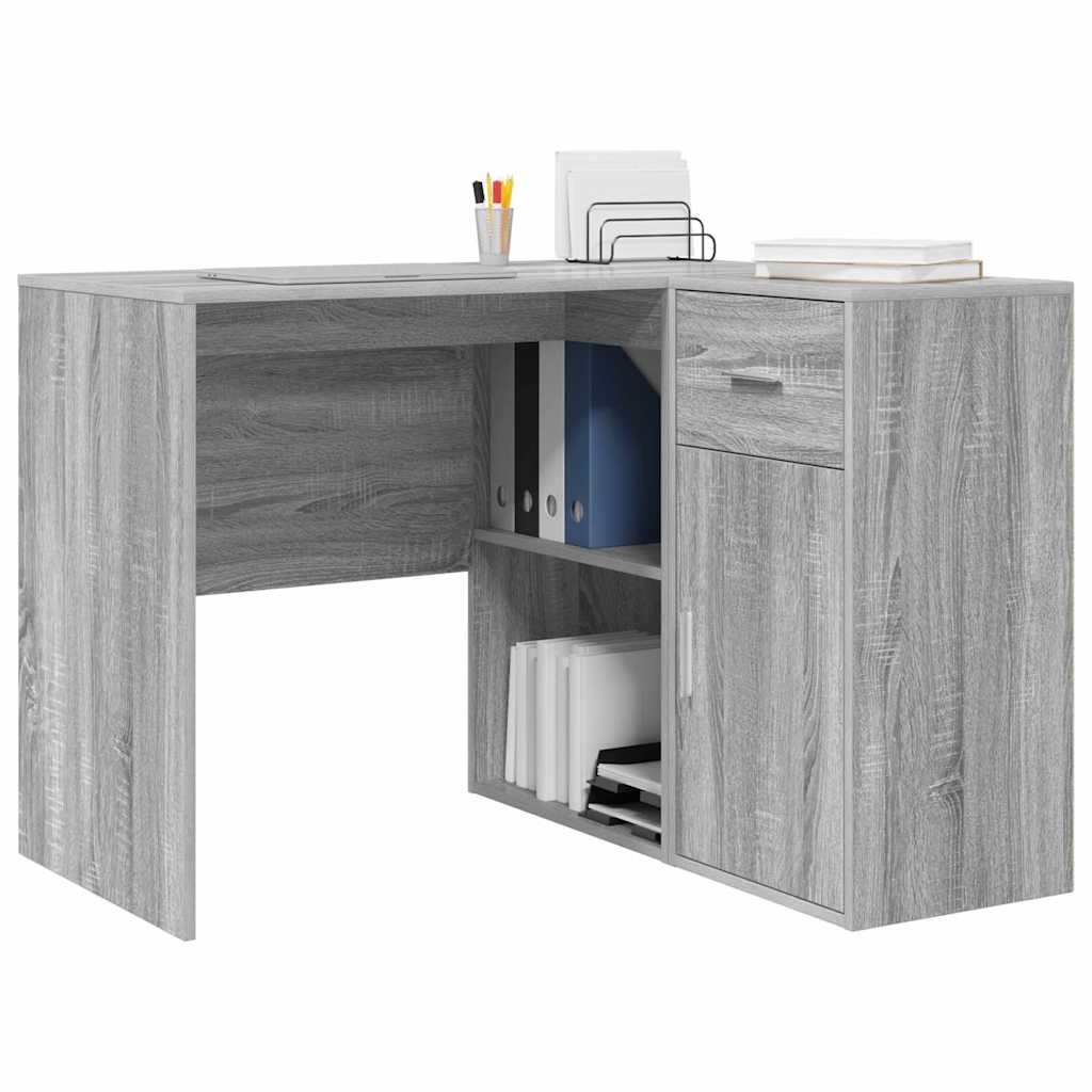 Corner Desk with Drawers Sonoma Grey 102 x 88 x 75 cm