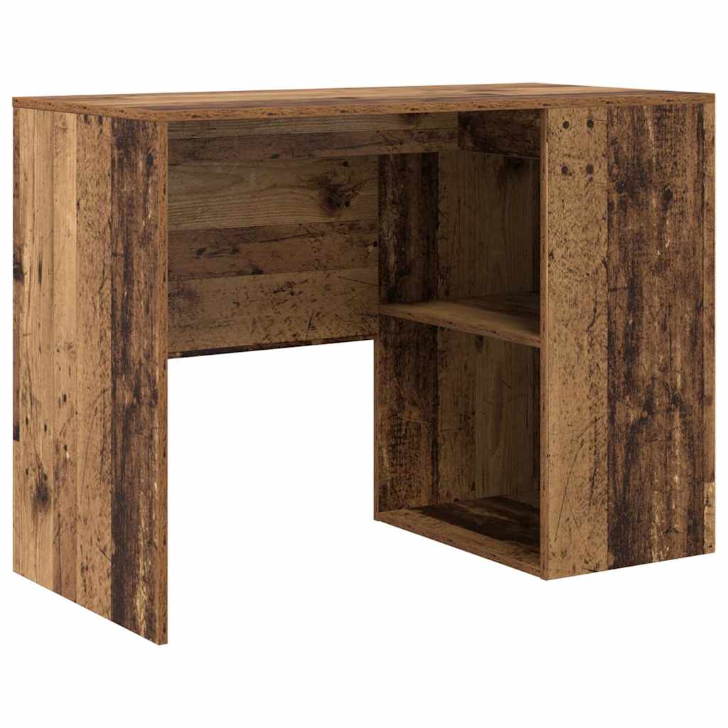 Eck-Schreibtisch mit Schubladen Altholz 102 x 88 x 75 cm