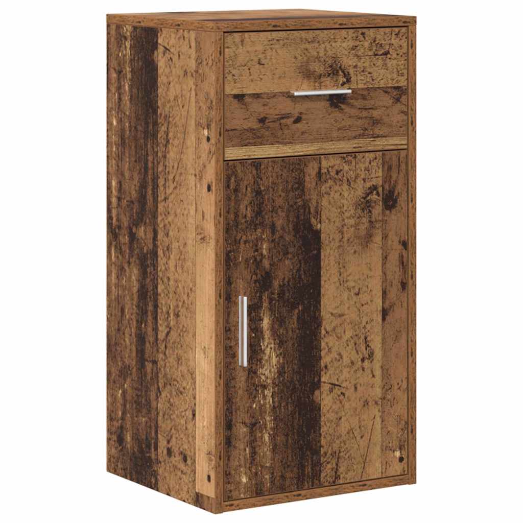 Eck-Schreibtisch mit Schubladen Altholz 102 x 88 x 75 cm