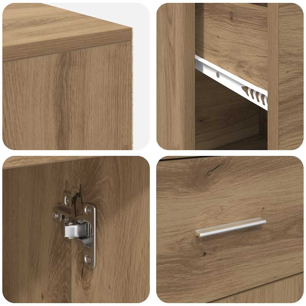 Corner desk with drawers Artisan Oak 102 x 88 x 75 cm