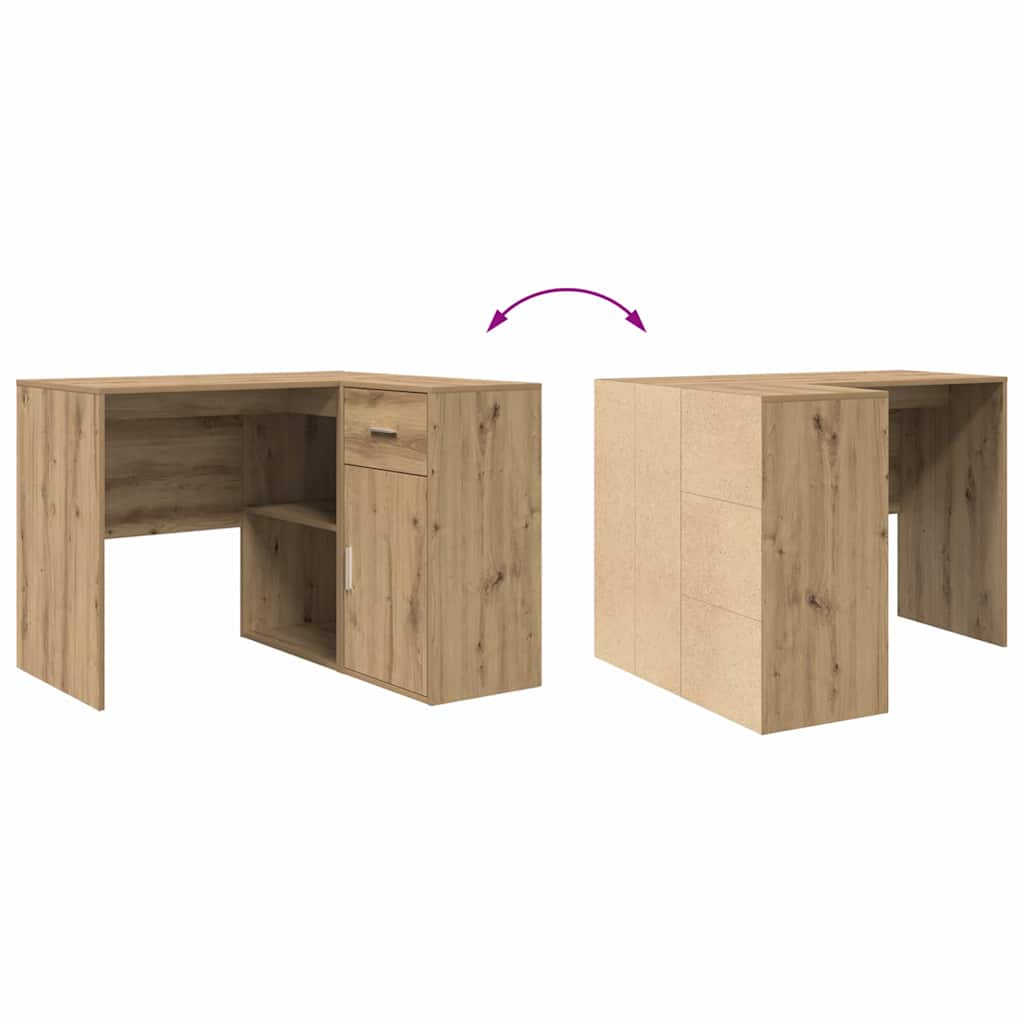 Corner desk with drawers Artisan Oak 102 x 88 x 75 cm