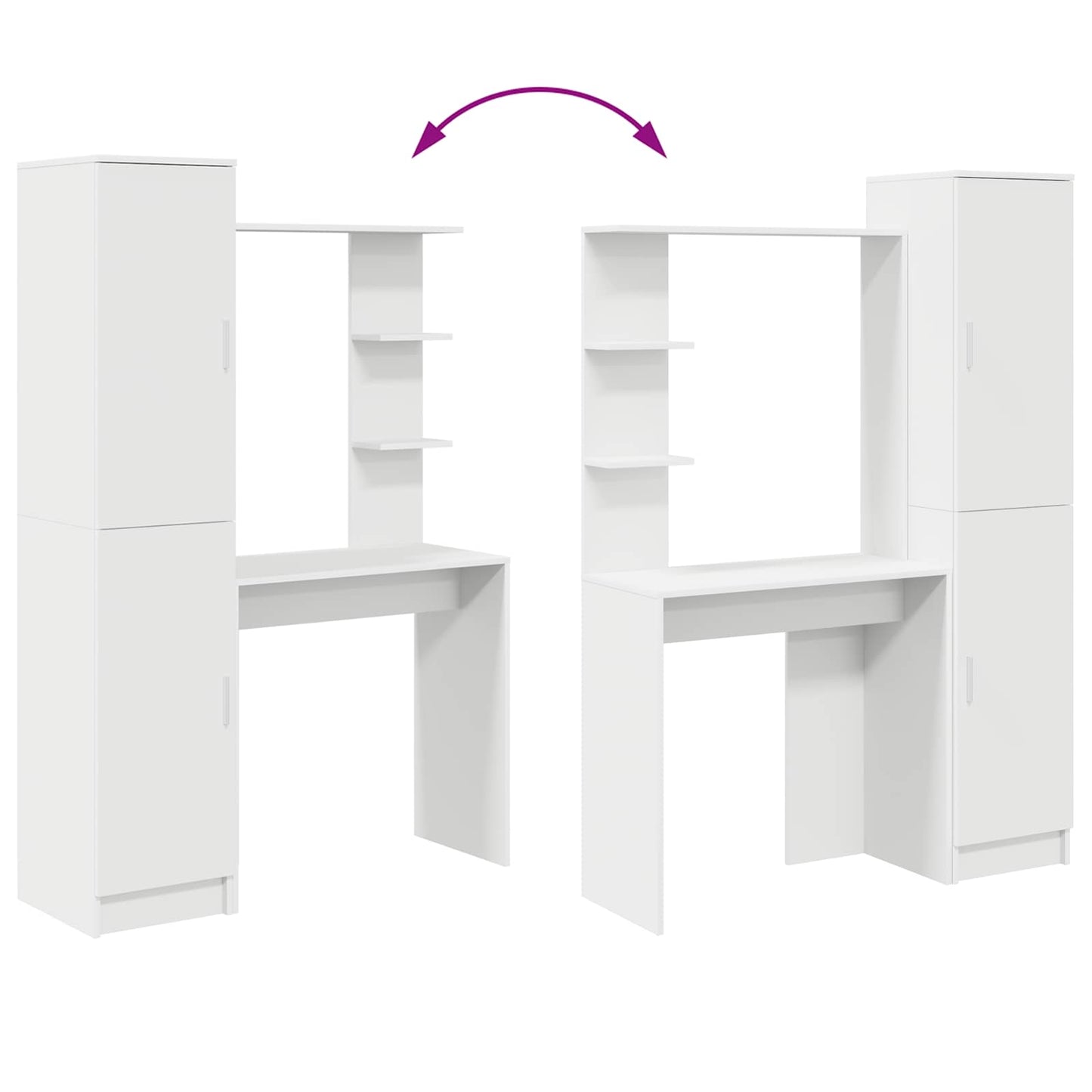 Schreibtisch 2 pcs Weiß
