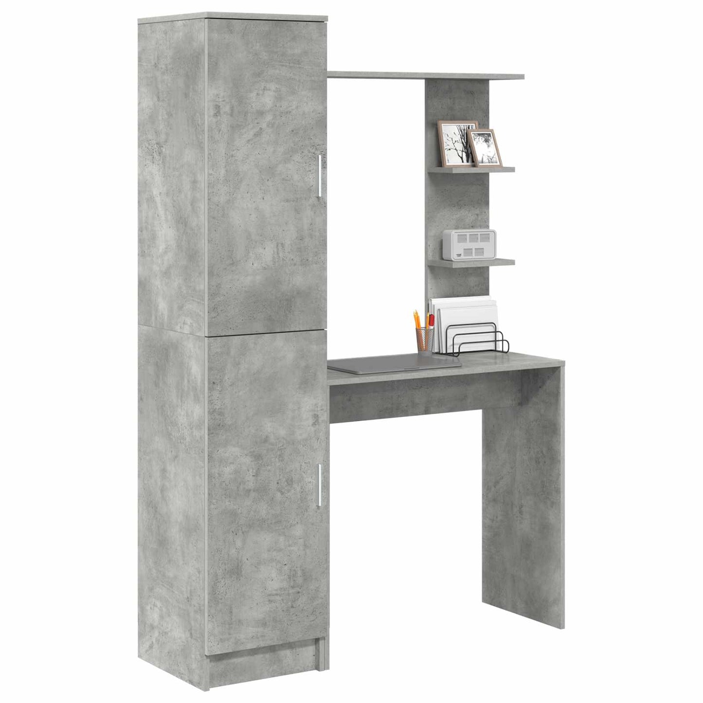 Desk 2 pcs Concrete Gray
