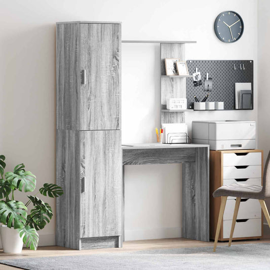 Desk 2 pcs Gray Sonoma