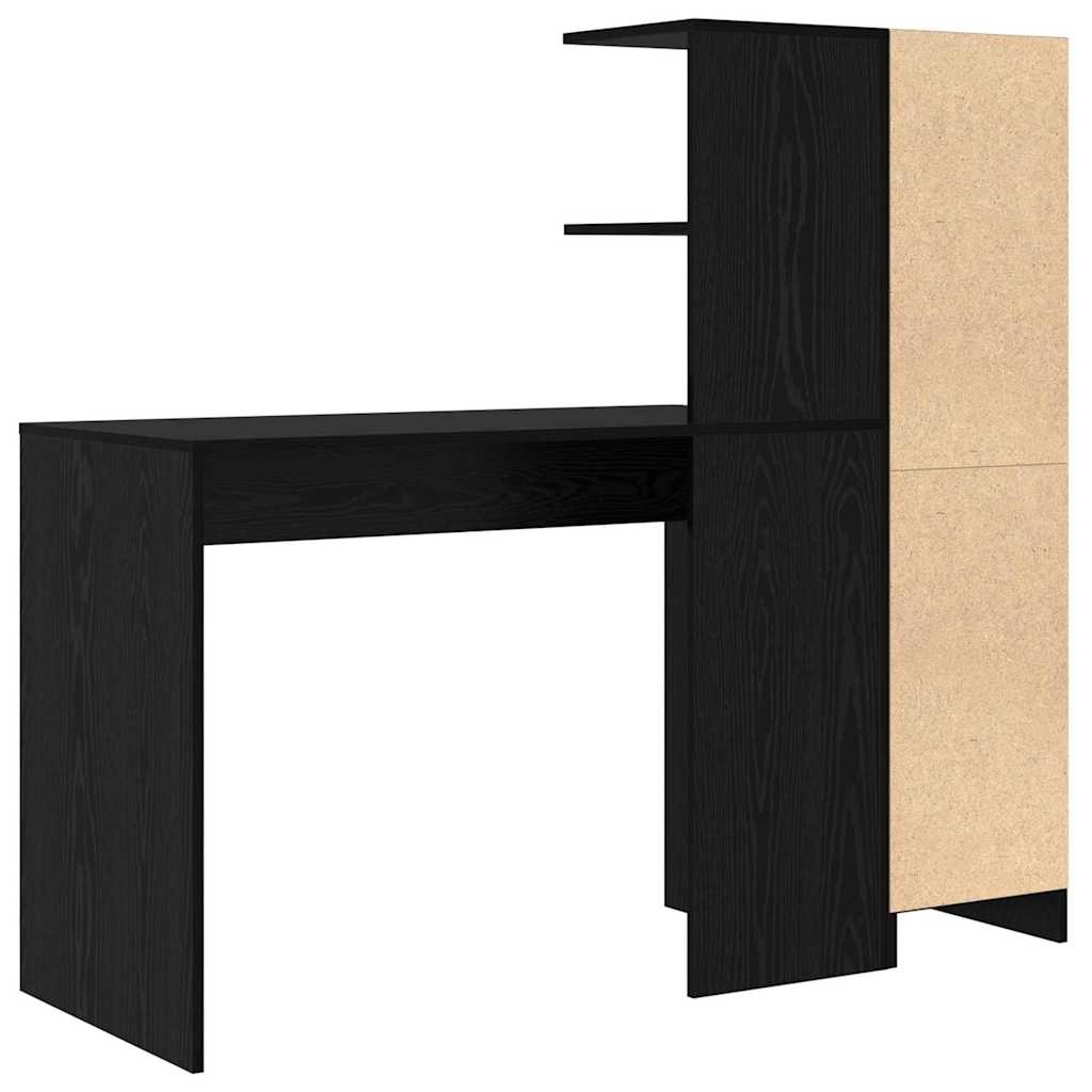Desk 2 pcs Black Oak Effect
