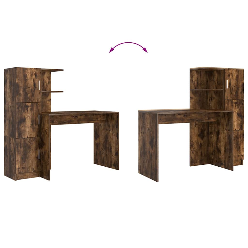 Desk 2 pcs Smoked Oak