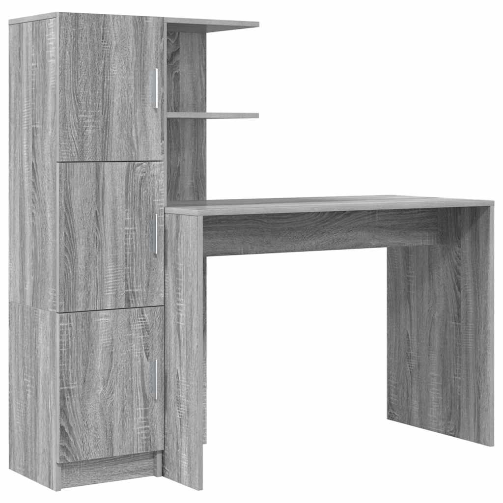 Desk 2 pcs Gray Sonoma