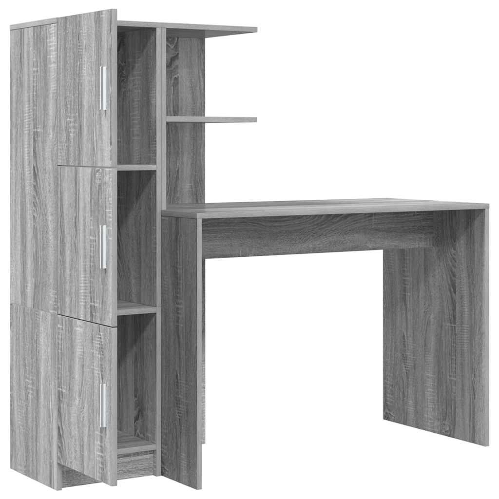 Desk 2 pcs Gray Sonoma