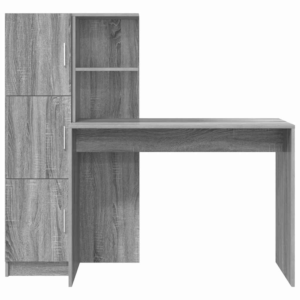 Desk 2 pcs Gray Sonoma