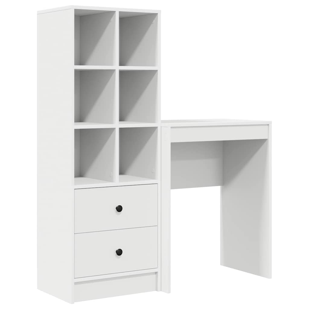 Desk with drawers 2 pcs White