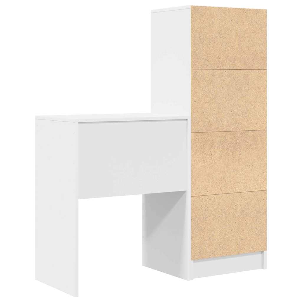 Desk with drawers 2 pcs White