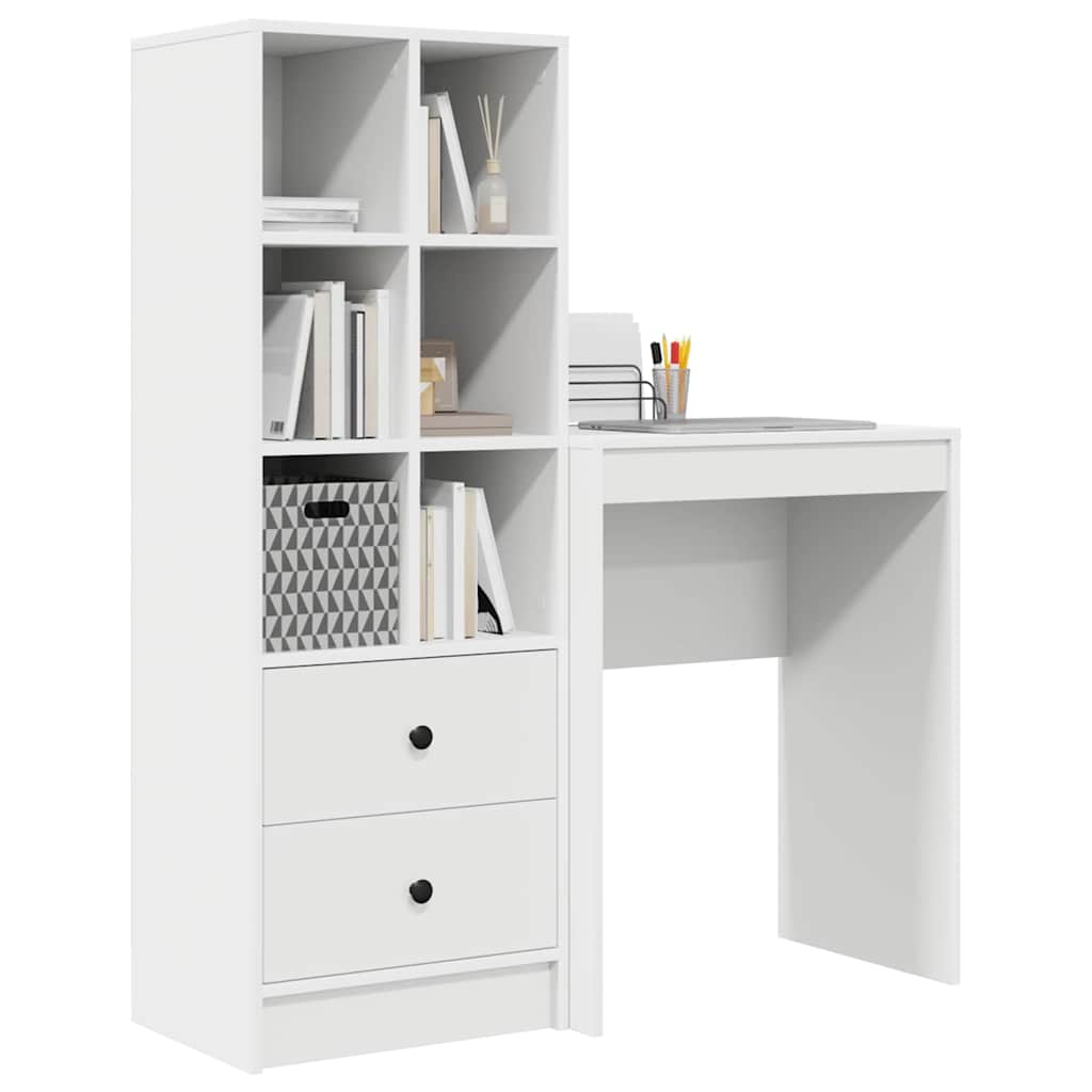 Desk with drawers 2 pcs White