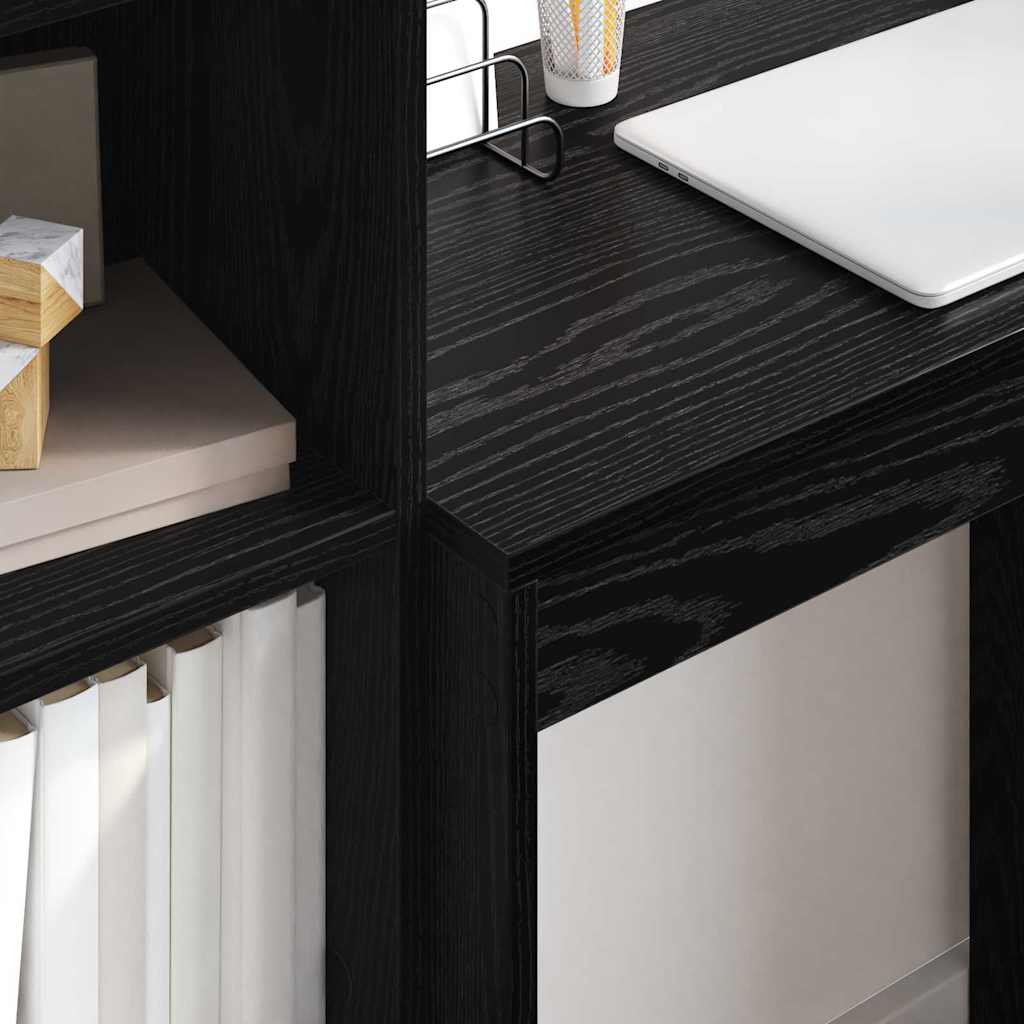 Desk with drawers 2 pcs Black Oak-look