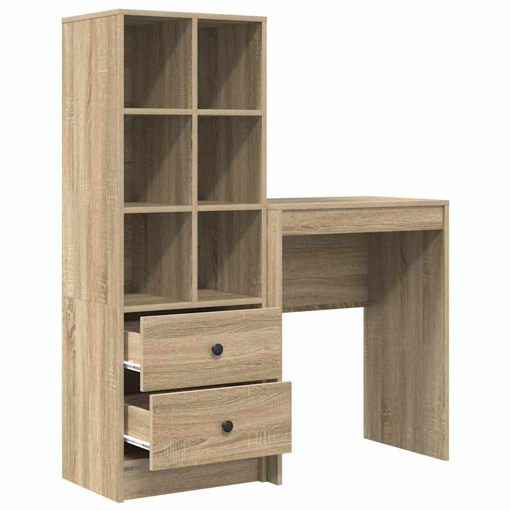 Schreibtisch mit Schubladen 2 pcs Sonoma-Eiche