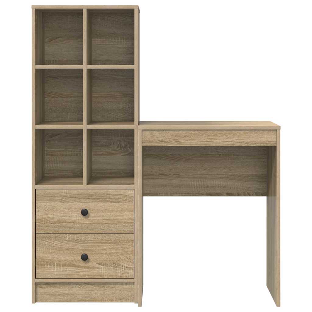 Schreibtisch mit Schubladen 2 pcs Sonoma-Eiche
