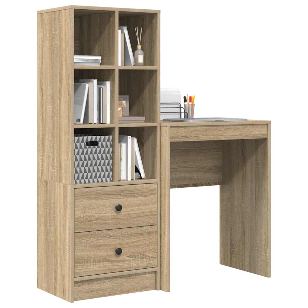 Schreibtisch mit Schubladen 2 pcs Sonoma-Eiche