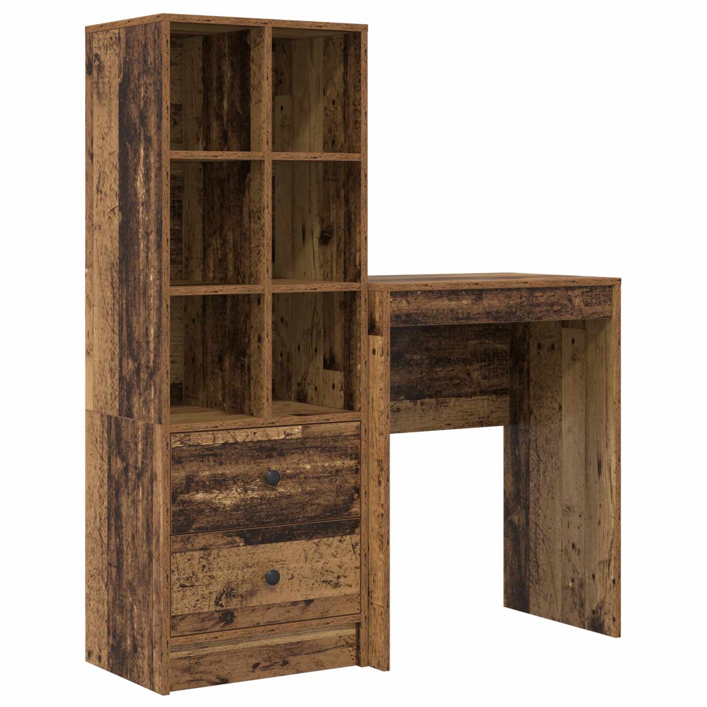 Desk with drawers 2 pcs reclaimed wood