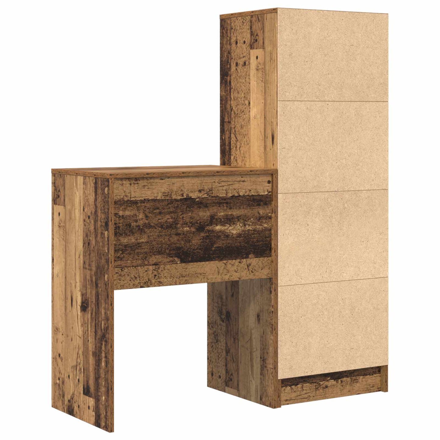Desk with drawers 2 pcs reclaimed wood