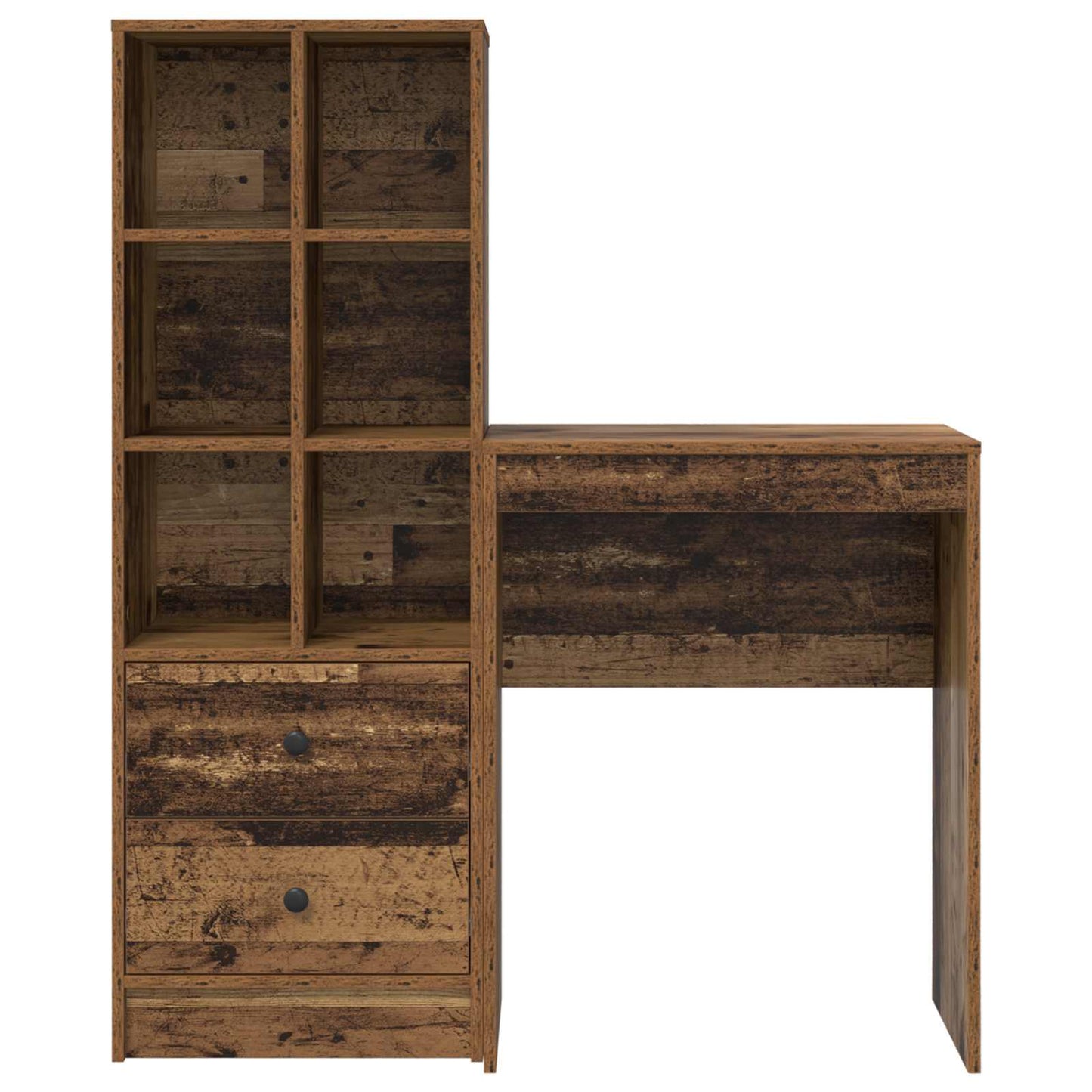 Desk with drawers 2 pcs reclaimed wood