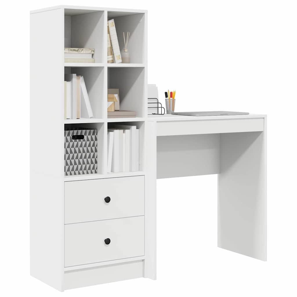 Desk with drawers 2 pcs White