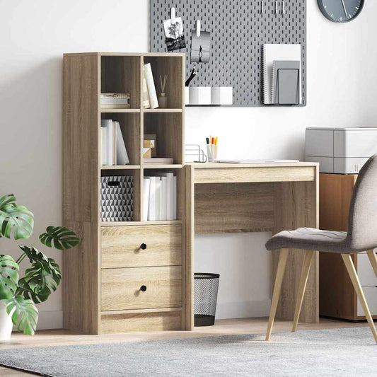 Schreibtisch mit Schubladen 2 pcs Sonoma-Eiche