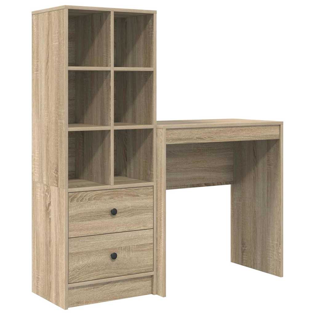 Schreibtisch mit Schubladen 2 pcs Sonoma-Eiche