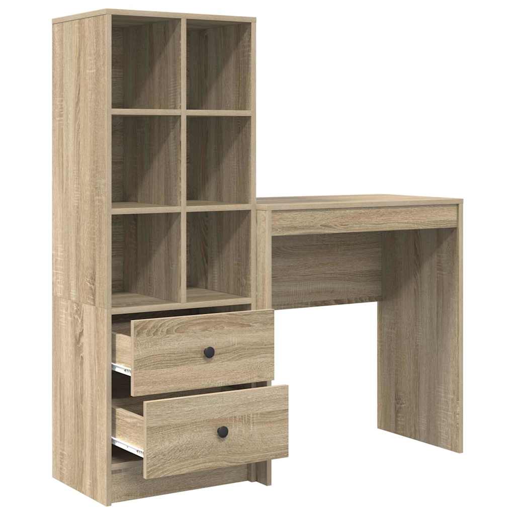 Schreibtisch mit Schubladen 2 pcs Sonoma-Eiche