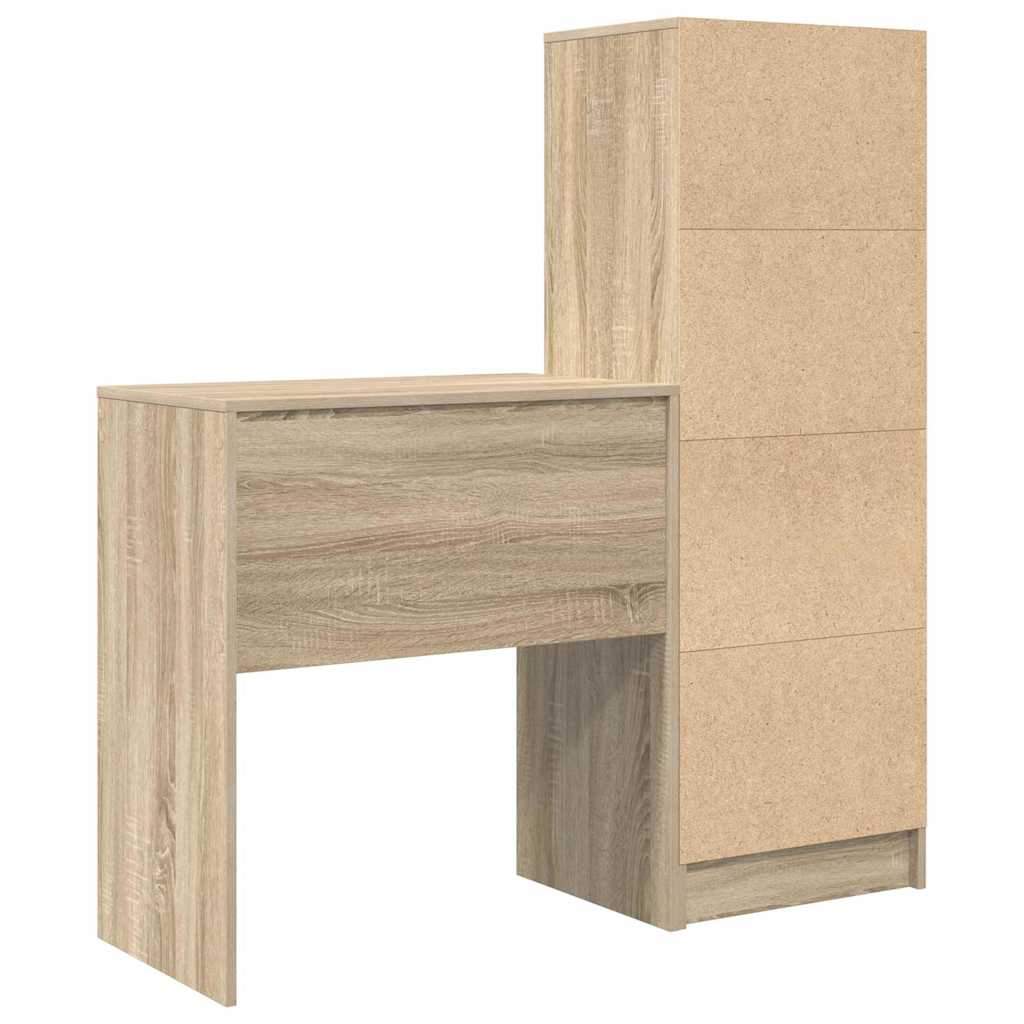 Schreibtisch mit Schubladen 2 pcs Sonoma-Eiche