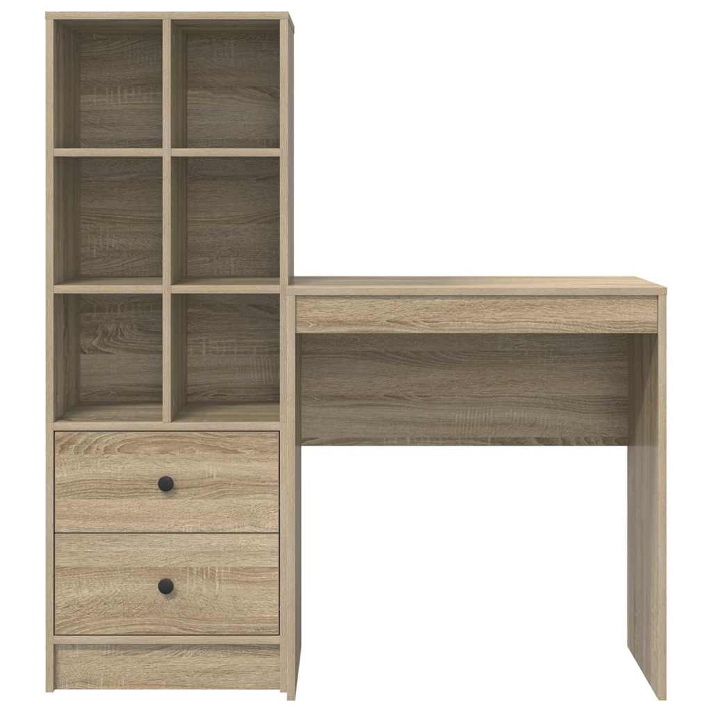 Schreibtisch mit Schubladen 2 pcs Sonoma-Eiche