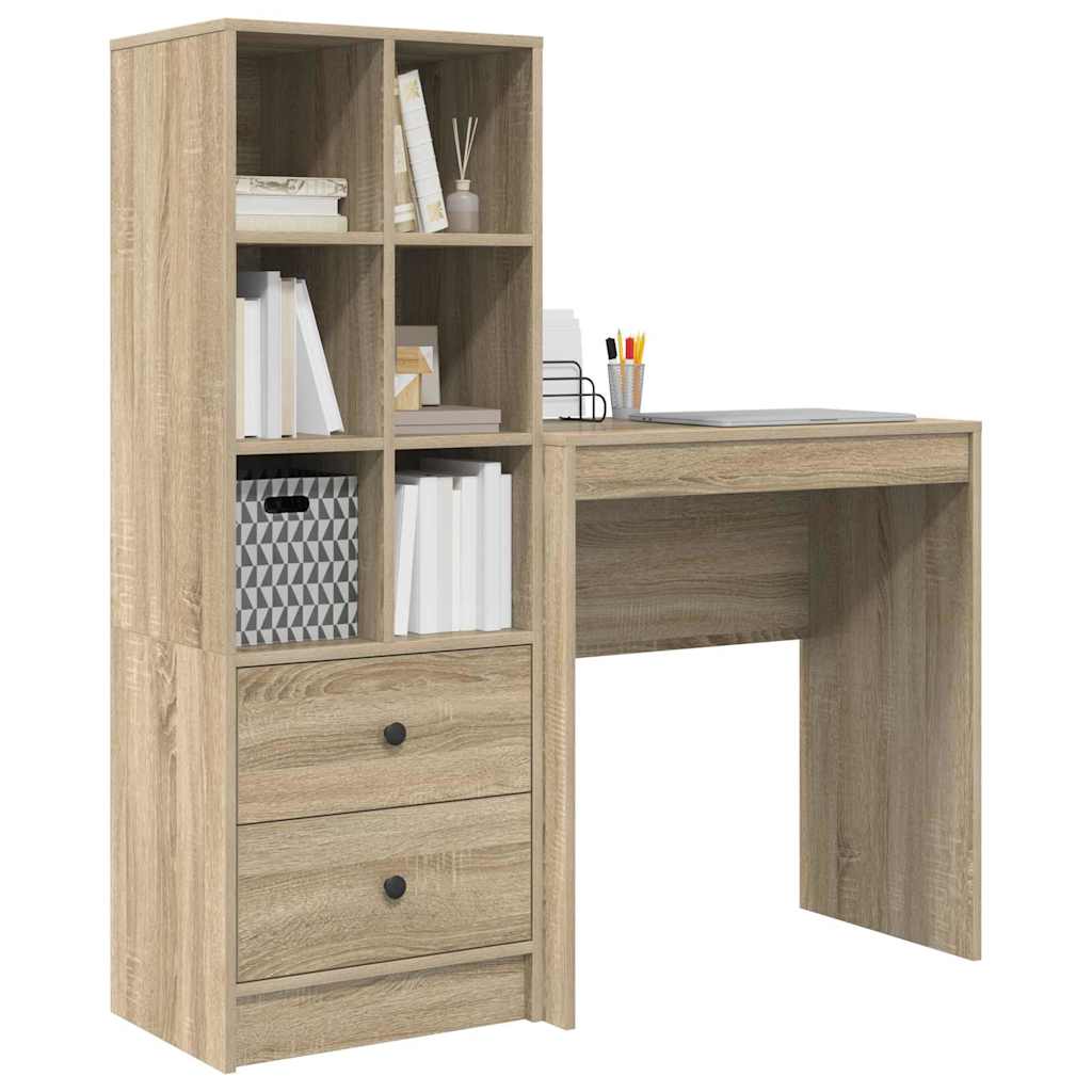 Schreibtisch mit Schubladen 2 pcs Sonoma-Eiche