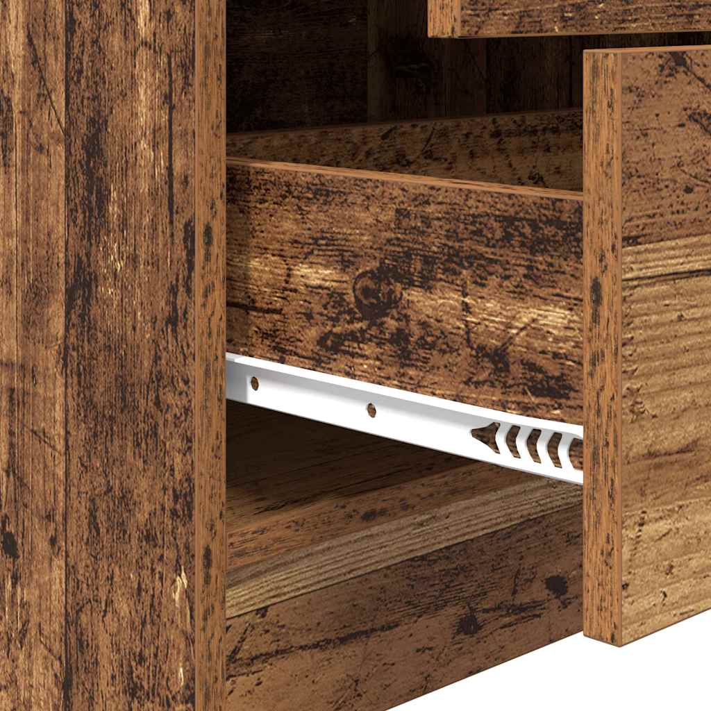 Schreibtisch mit Schubladen 2 pcs Altholz