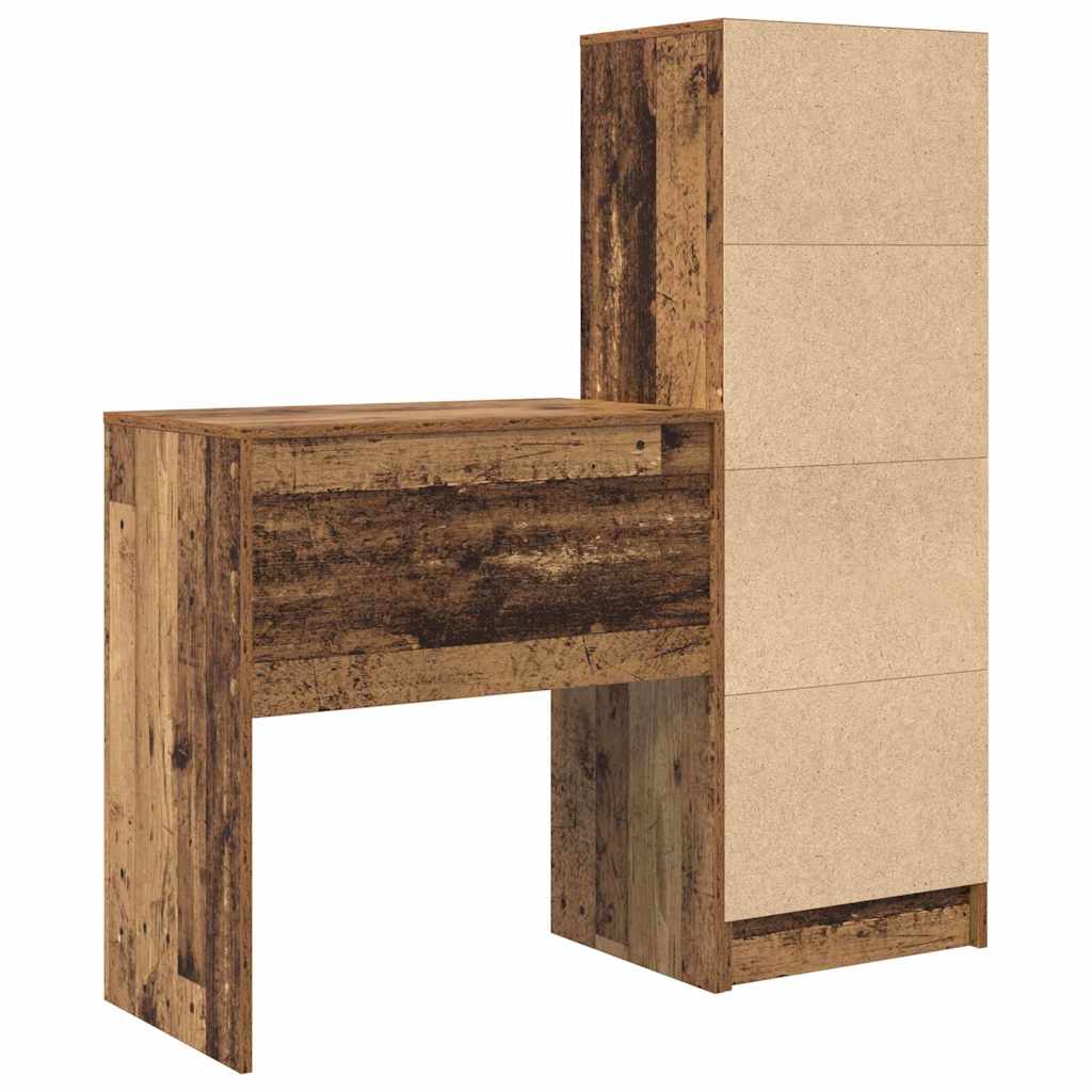 Schreibtisch mit Schubladen 2 pcs Altholz