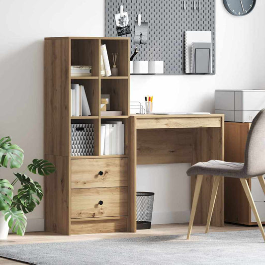 Schreibtisch mit Schubladen 2 pcs Artisan-Eiche