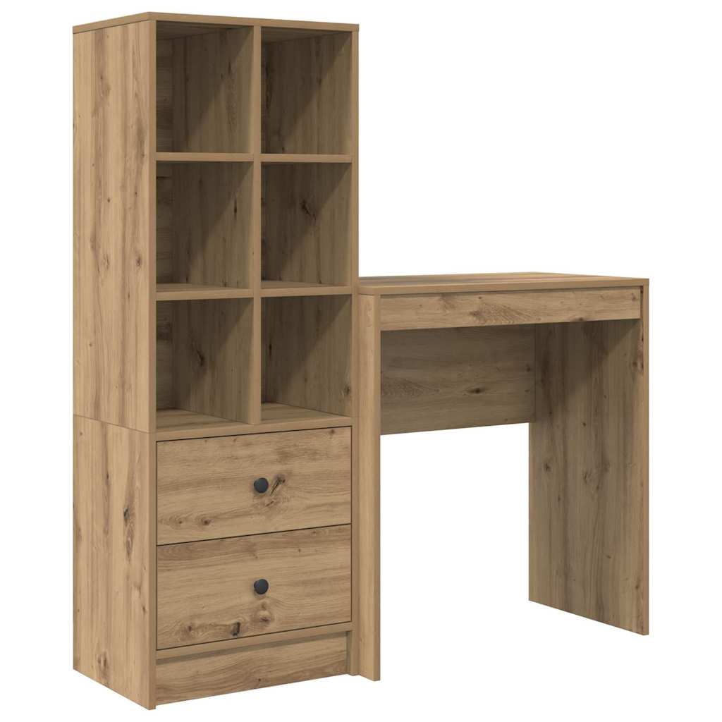 Desk with Drawers 2 pcs Artisan Oak