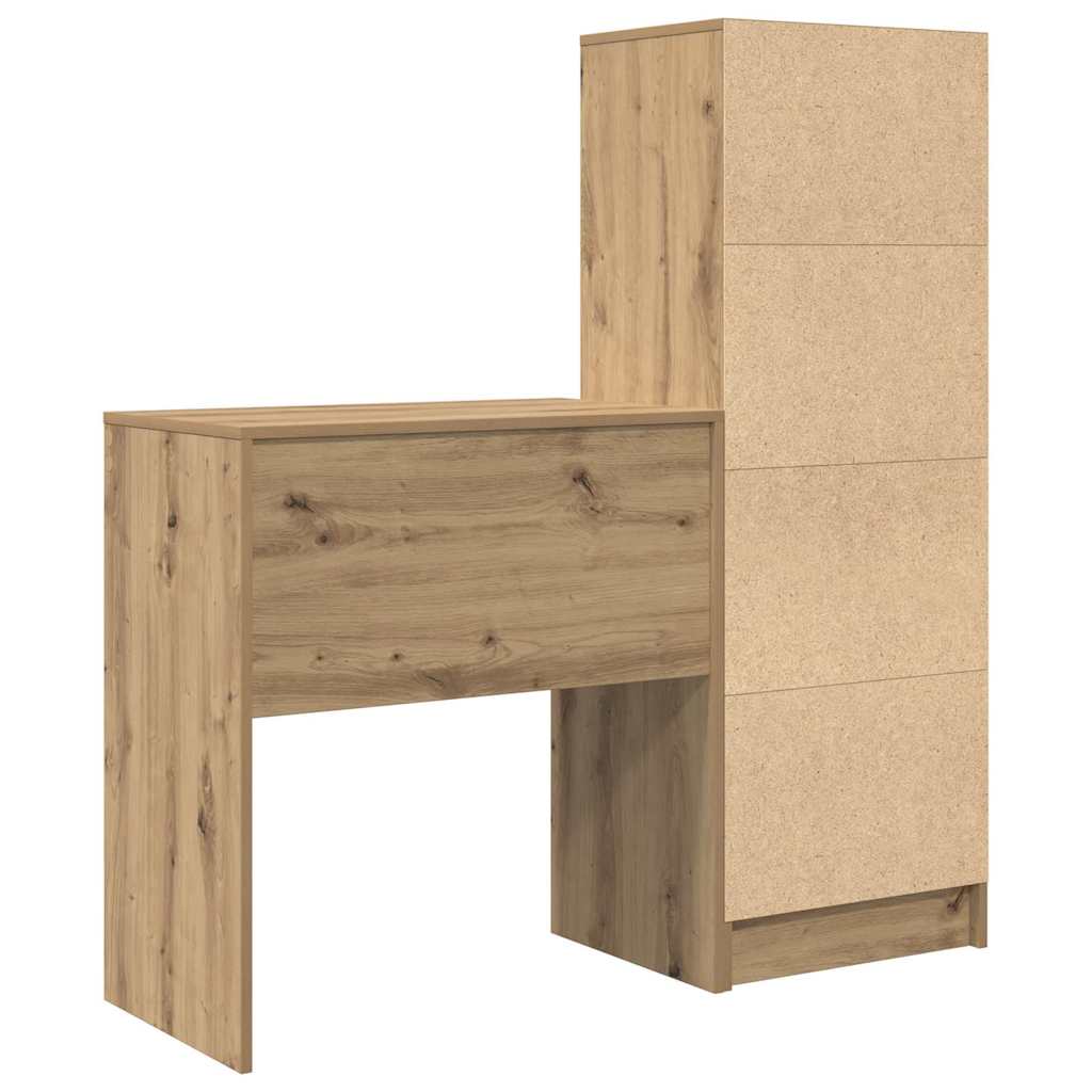 Desk with Drawers 2 pcs Artisan Oak