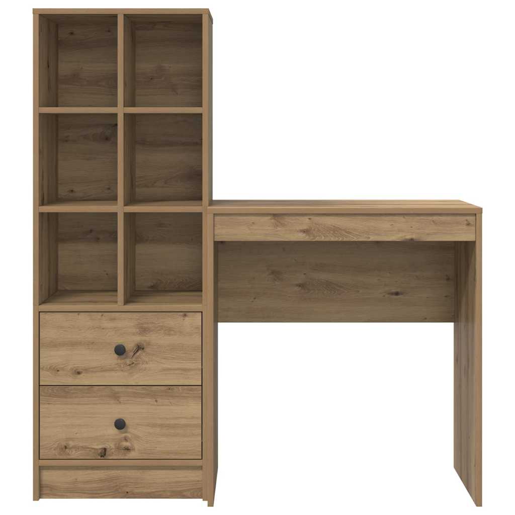 Desk with Drawers 2 pcs Artisan Oak
