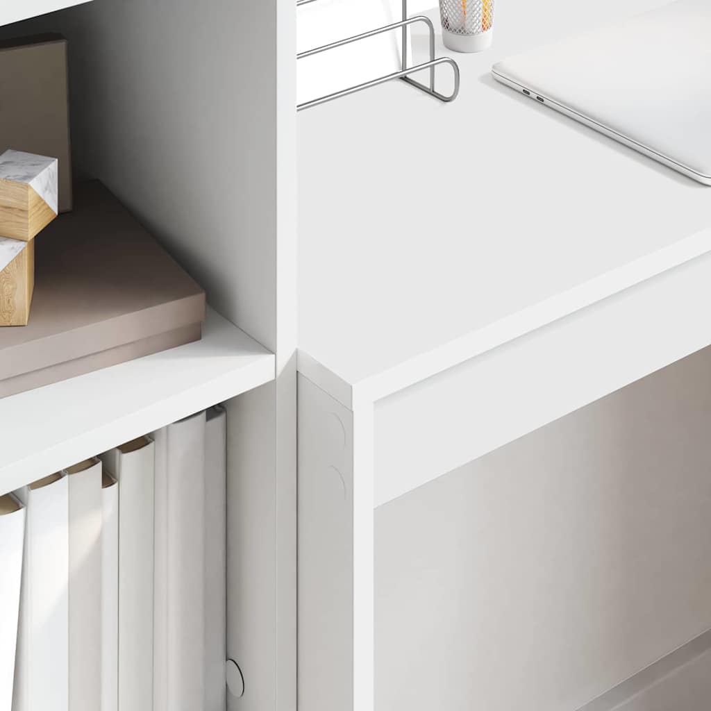 Schreibtisch mit Schubladen 2 pcs Weiß