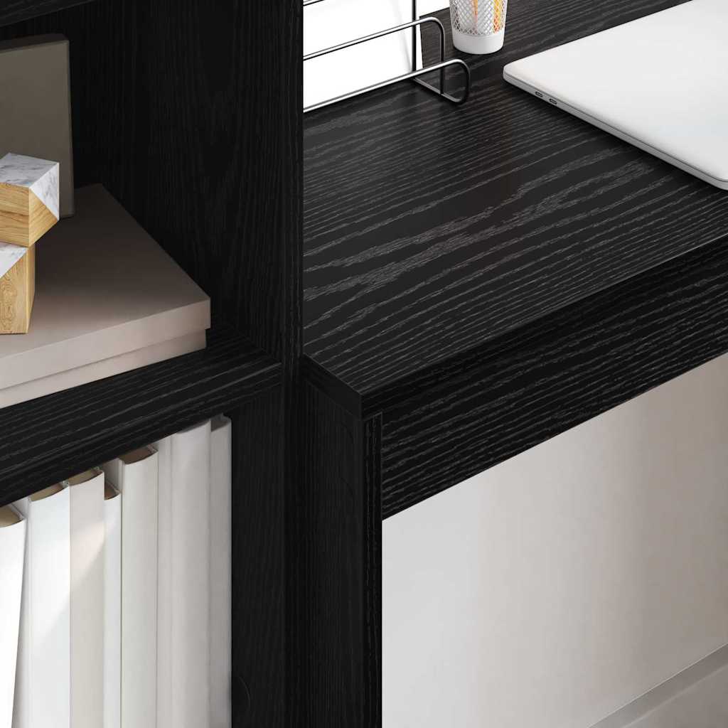 Desk with Drawers 2 pcs Black Oak-Look
