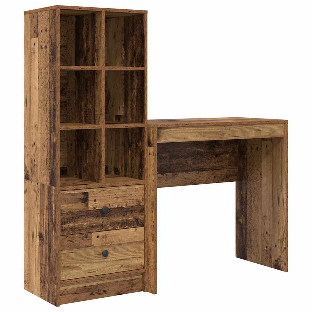 Desk with drawers 2 pcs Reclaimed wood