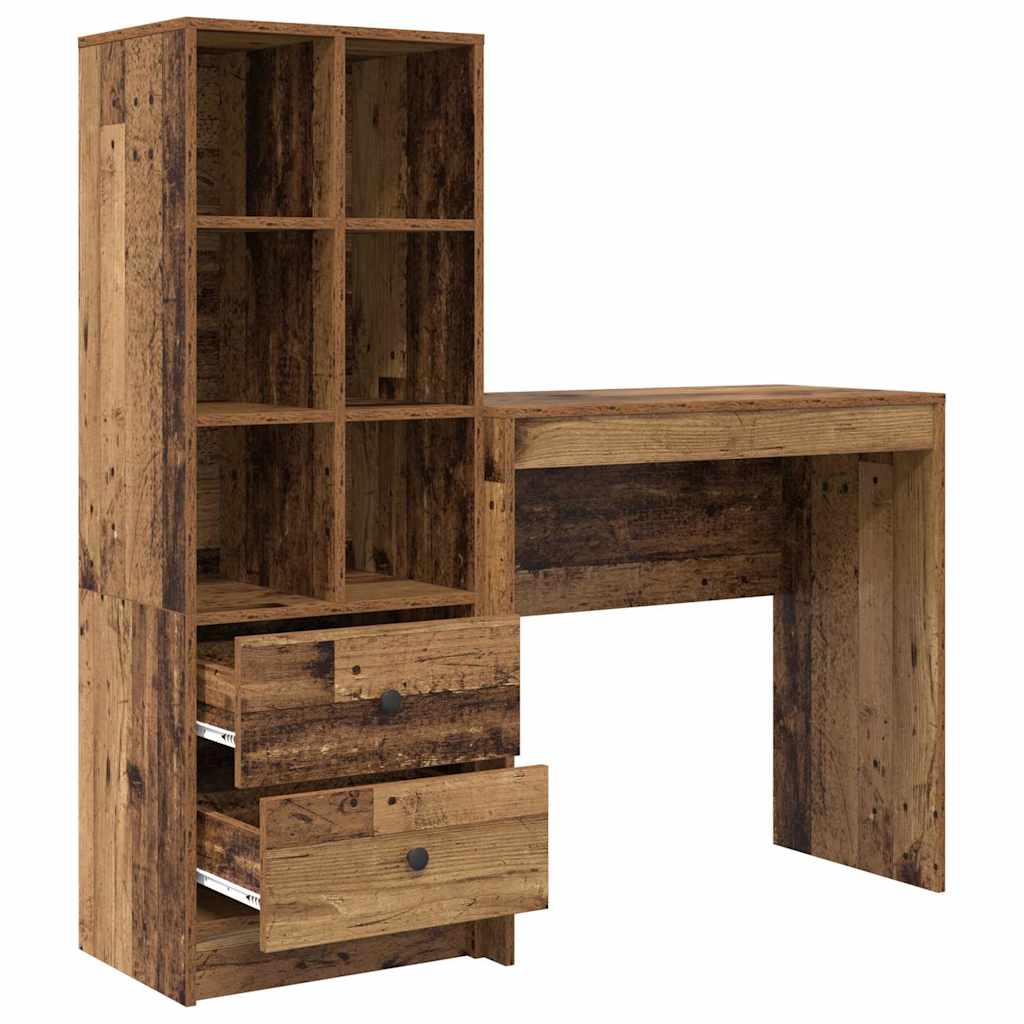 Desk with drawers 2 pcs Reclaimed wood