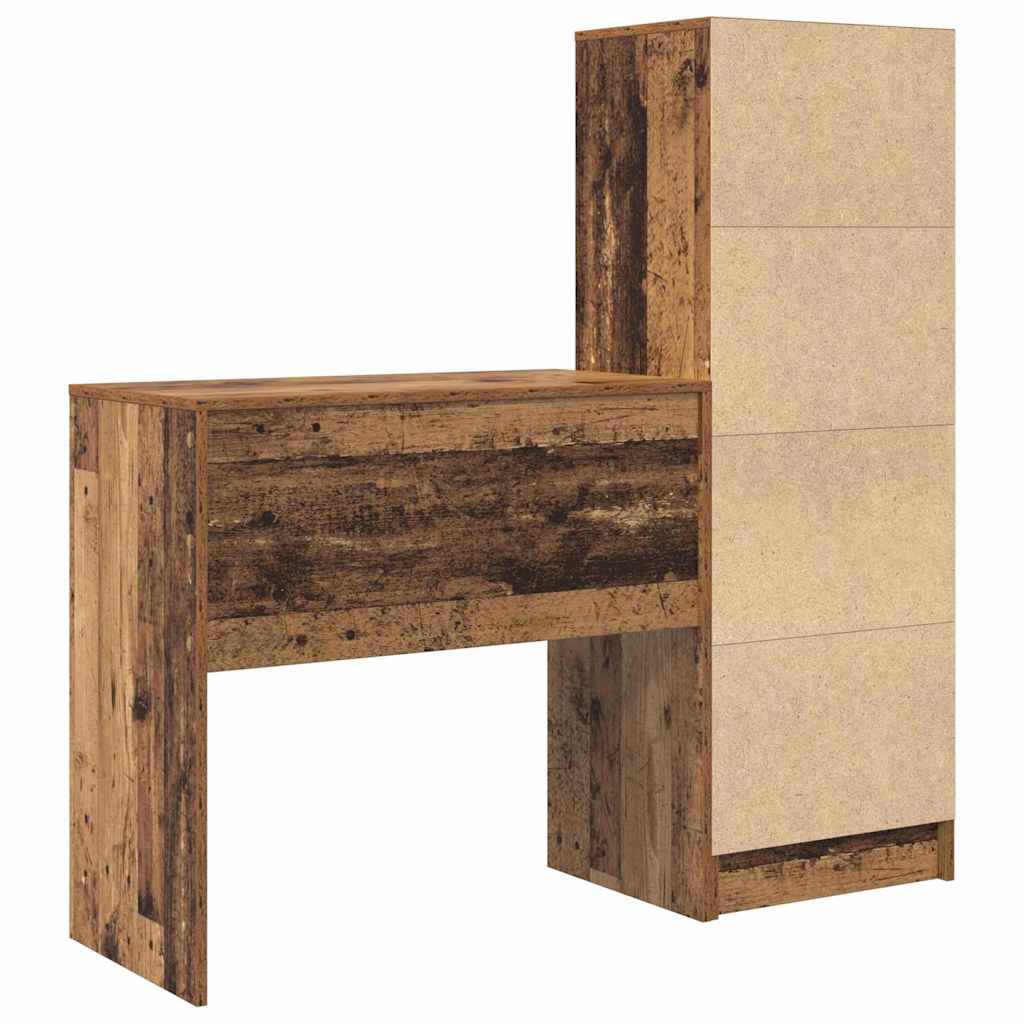 Desk with drawers 2 pcs Reclaimed wood