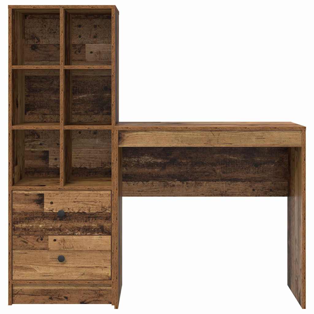 Desk with drawers 2 pcs Reclaimed wood